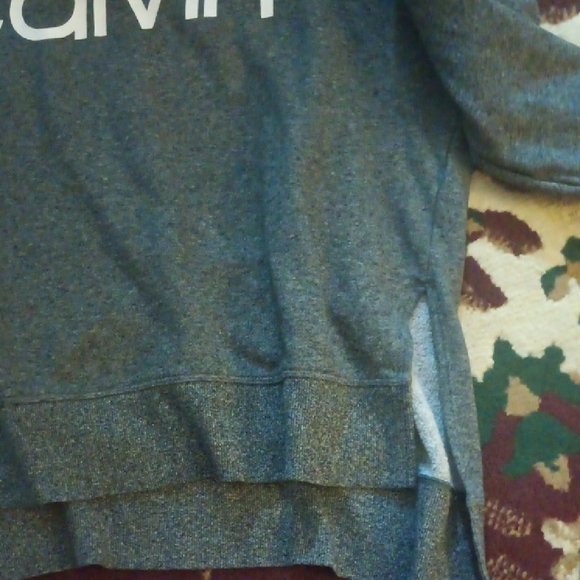 🤠Calvin Klein Gray Cowl Neck Sweatshirt Size Large - Picture 4 of 7